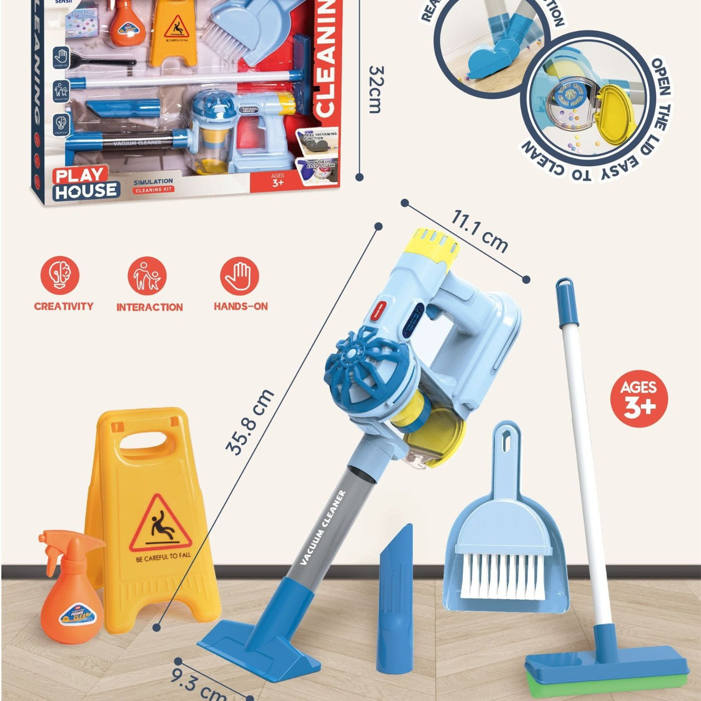 Children Electric Pretend Vacuum Cleaner Set
