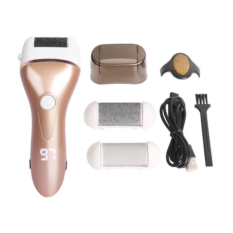 Rechargeable Electric Foot Grinder with 3 Grinding Heads
