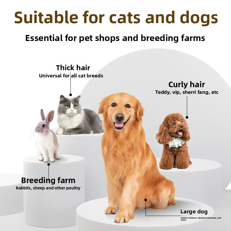 Rechargeable Pet Hair Trimmer with Suction Function