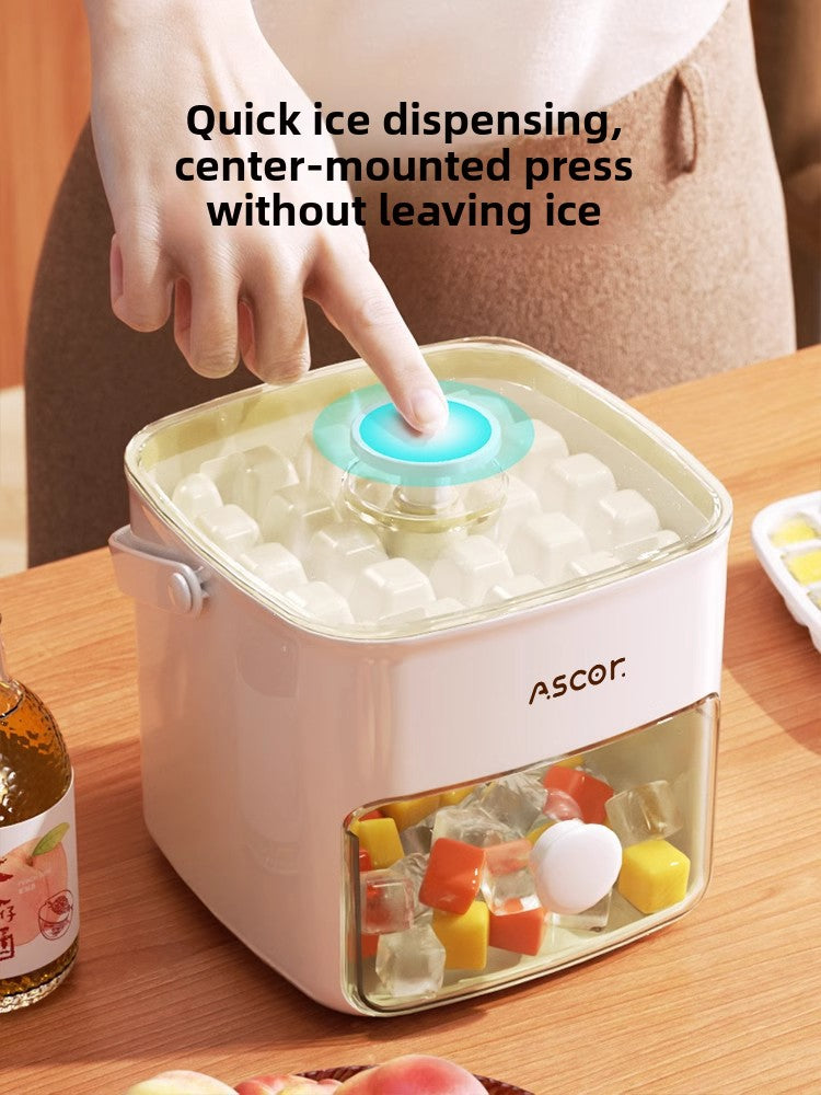 Press ice cube ice mold ice box