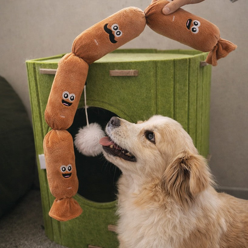Plush Squeaking Sausage Dog Toy